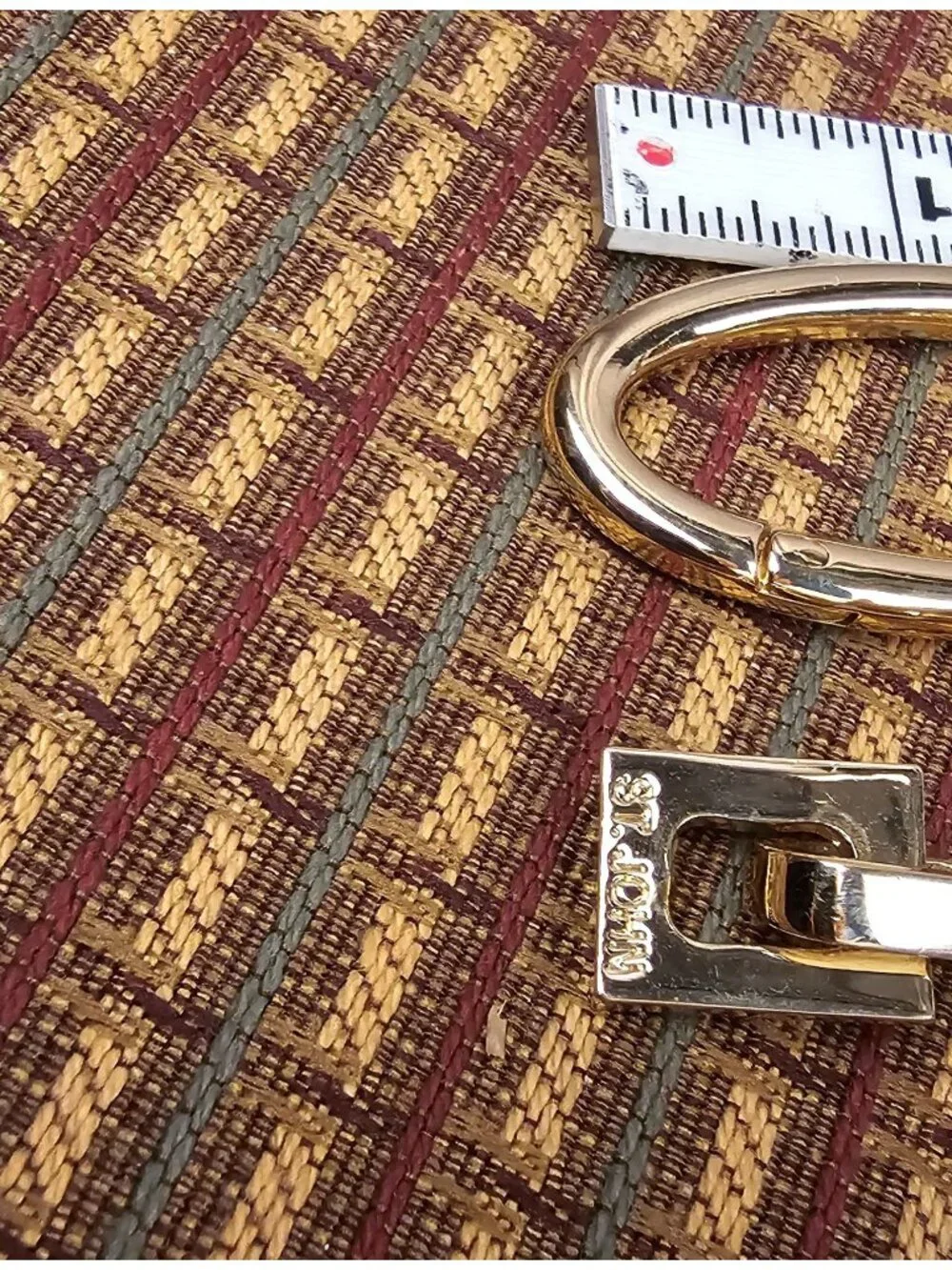 St. John Gold Chain & Navy Leather Belt 35 Inches